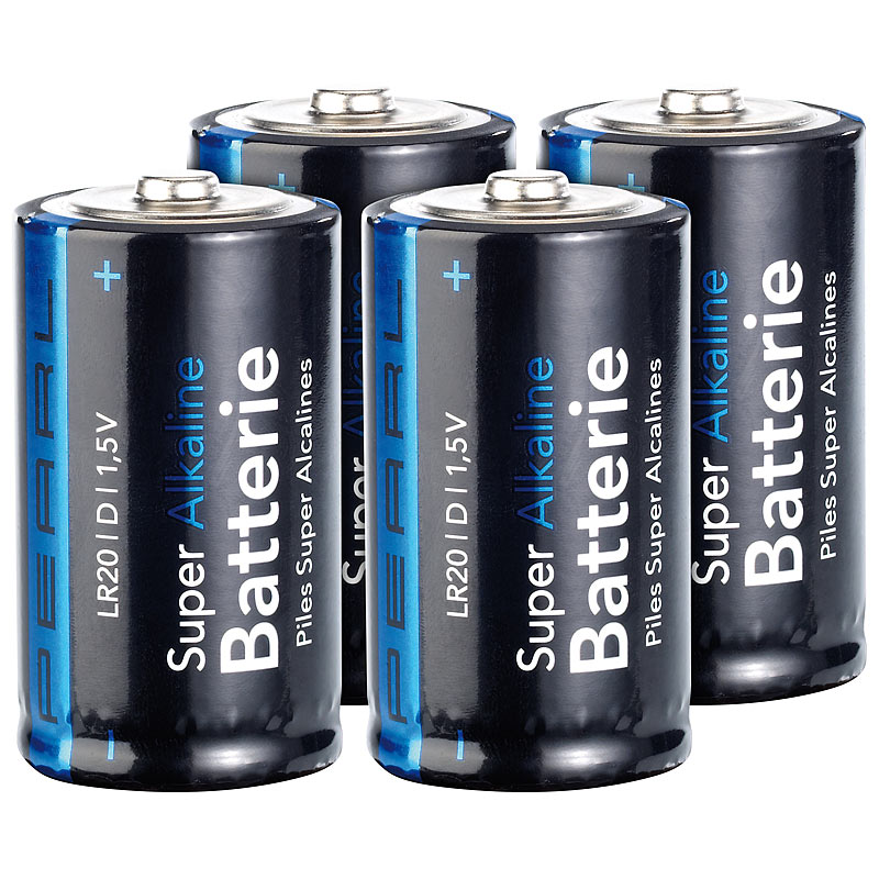 Sparpack Alkaline Batterien Mono 1,5V Typ D im 4er-Pack