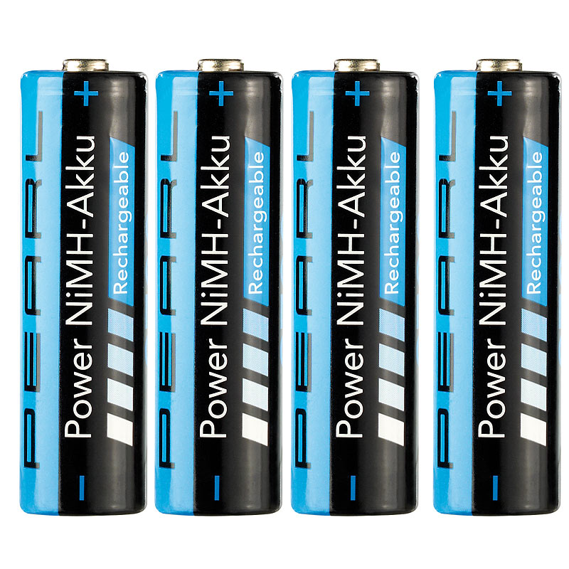 4er-Set NiMH-Akkus AA Mignon, 2700 mAh