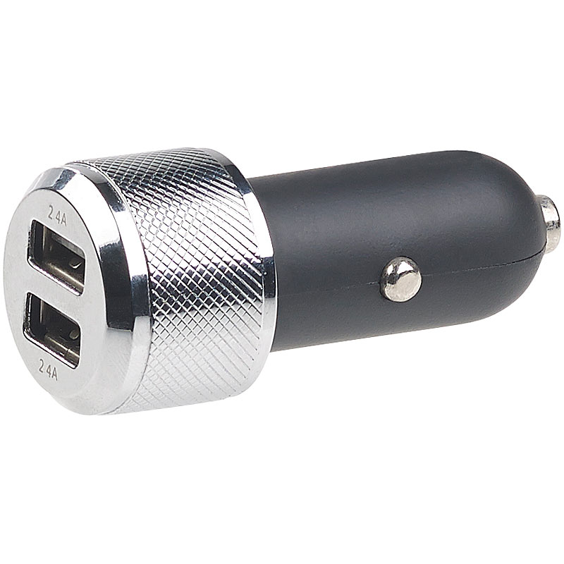 KFZ Auto 2x Doppel USB Zigarettenanzünder Ladegerät Verteiler für Mittelkonsole