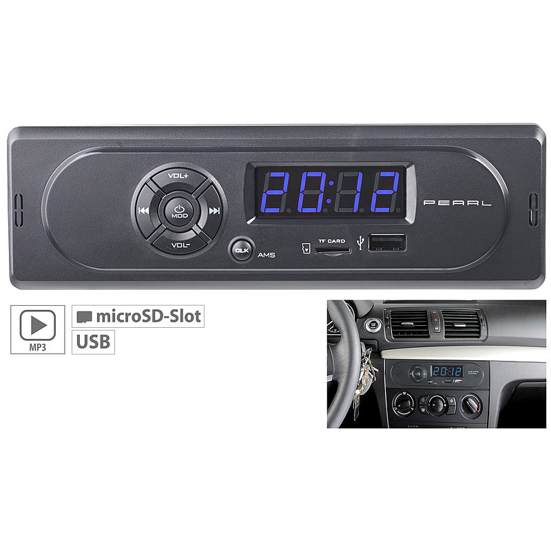 MP3-Autoradio CAS-300 mit Wiedergabe von USB & microSD, 2x 7 W