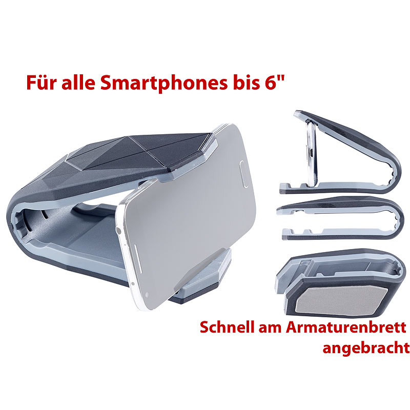 Universelle Kfz-Smartphone-Halterung mit Klammer, bis 15,2 cm (6