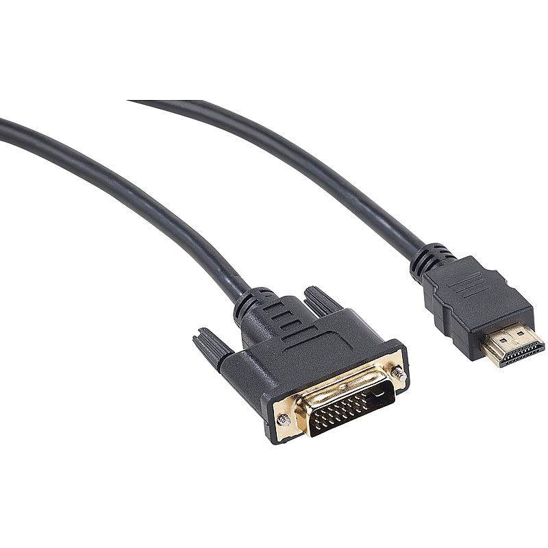 Adapterkabel HDMI auf DVI-D Dual-Link, schwarz, 5 m