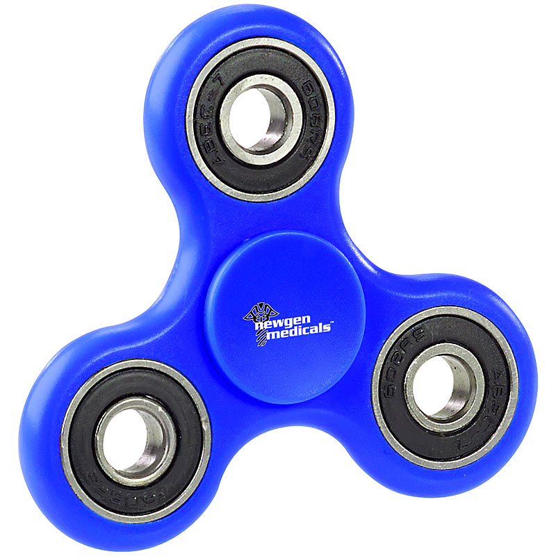 3-seitiger Hand-Spinner mit hochwertigem ABEC-7-Kugellager, blau