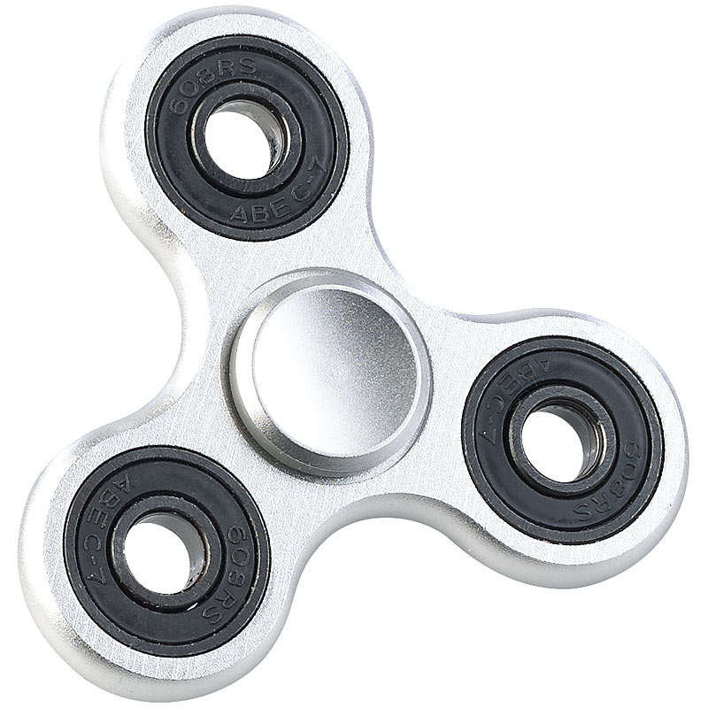 3-seitiger Metall-Handspinner, gebürstet, hochwertiges R188-Kugellager