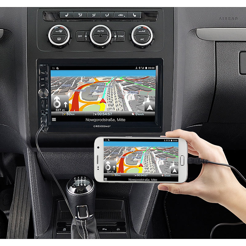 Android Radio 2DINMP3Autoradio mit Touchdisplay und