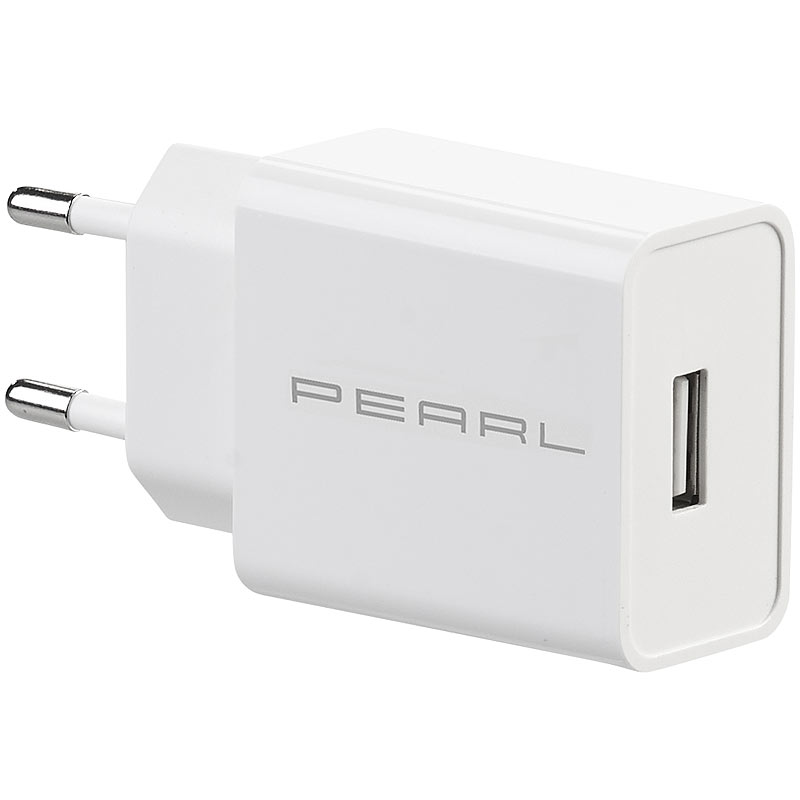 USB-Netzteil für Mobilgeräte wie Smartphones, 2,1 A / 10,5 W, weiß