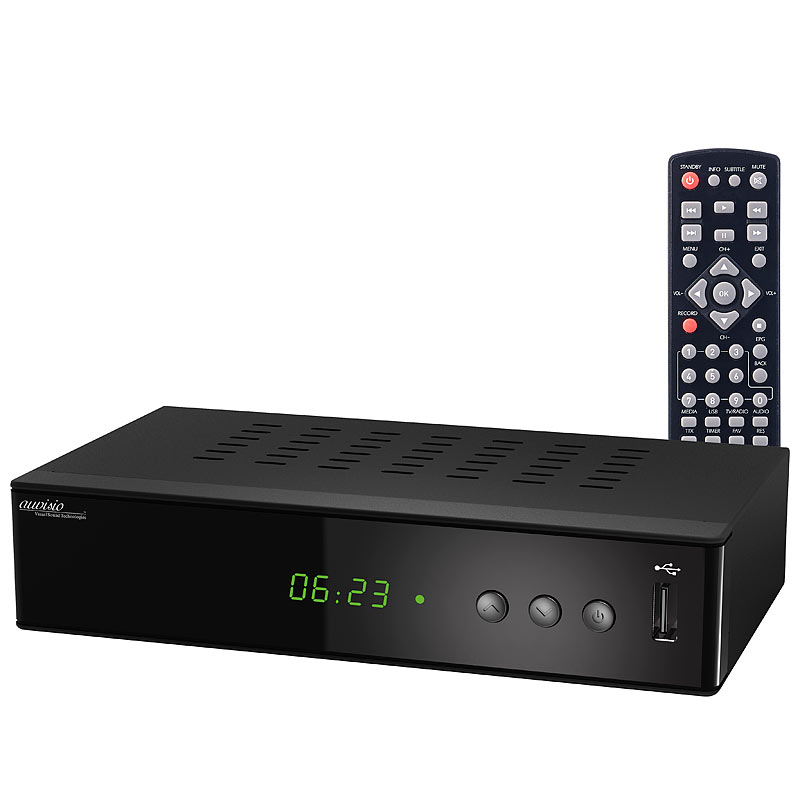 3in1-Digital-Receiver für DVB-C, DVB-T2 & Webradio, Mediaplayer, H.265