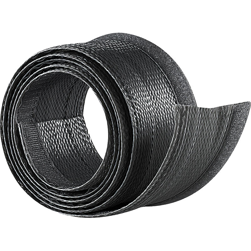 Flexibler schwarzer 1,8m Kabelschlauch mit praktischem Klettverschluss
