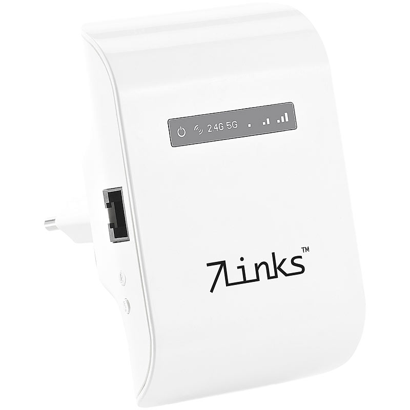 Dualband-WLAN-Repeater WLR-600.ac mit WPS-Button, 600 Mbit/s
