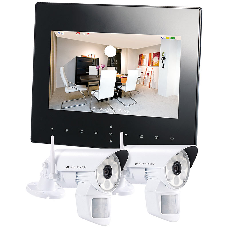 Digitales Überwachungssystem DSC-720.mk, 2 LED-HD-Kameras, IP-Funktion