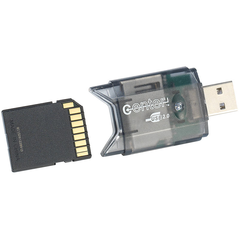USB-2.0-Cardreader & USB-Stick, für SD(HC/XC)-Karten