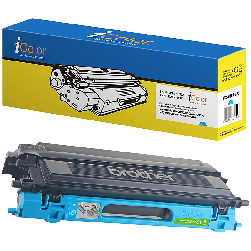 Brother TN-135C Toner- Rebuilt- cyan