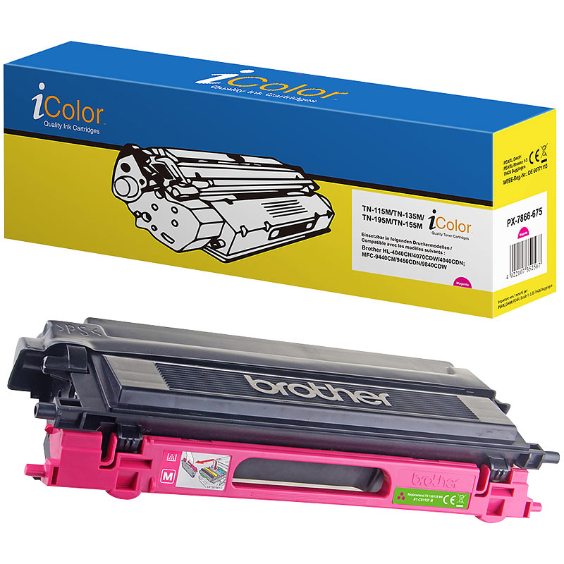 Brother TN-135M Toner - Rebuilt- magenta