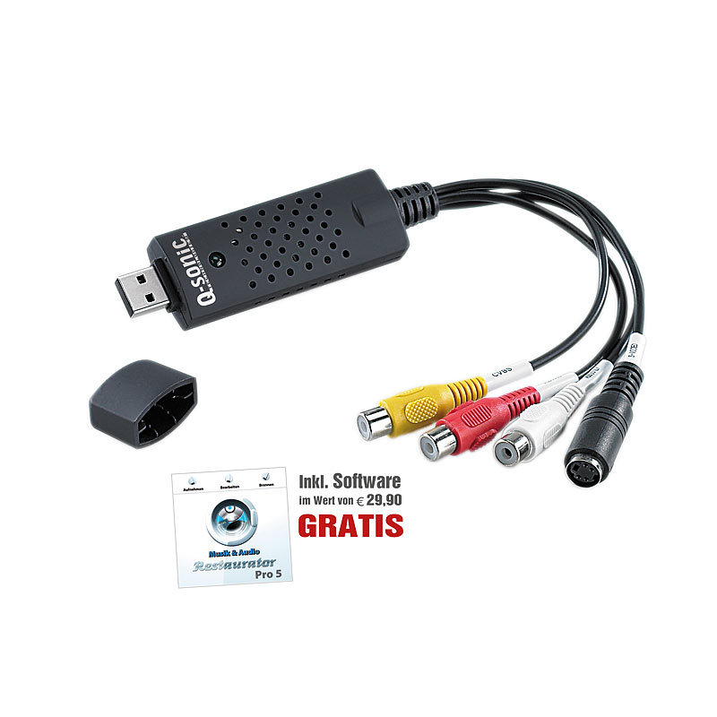 USB-Video-Grabber VG-202 zum Digitalisieren inkl. Software
