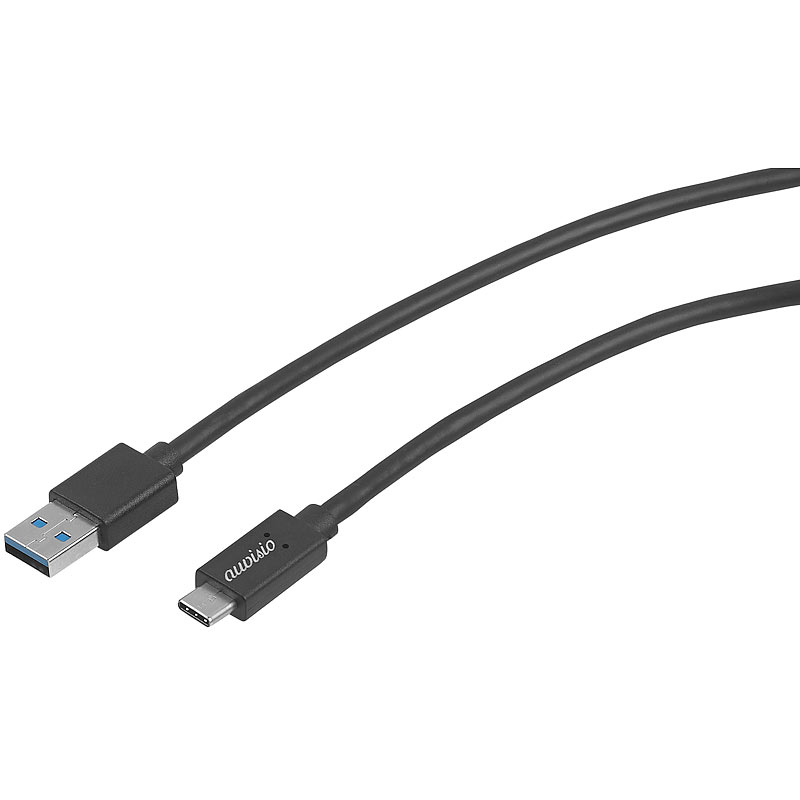 USB-3.0-Anschlusskabel Stecker Typ C auf Typ A, 1 m, 2 A