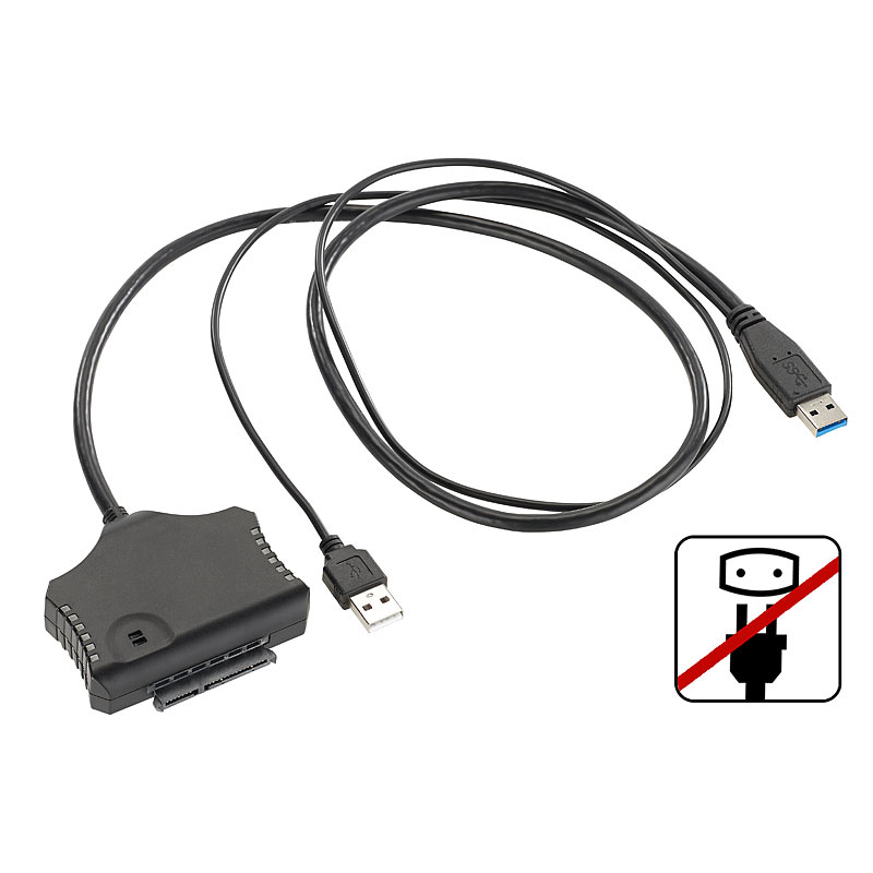 Netzteilloser USB-3.0-Festplatten-Adapter für 2,5