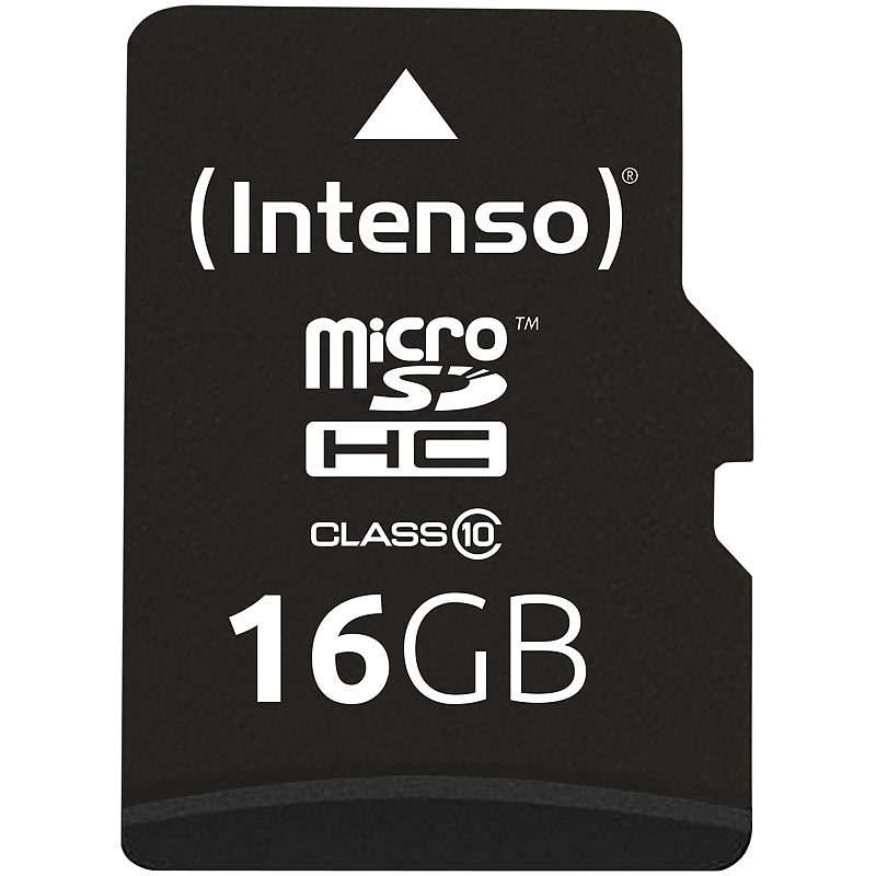 microSDHC-Speicherkarte 16 GB Class 10 inkl. SD-Adapter