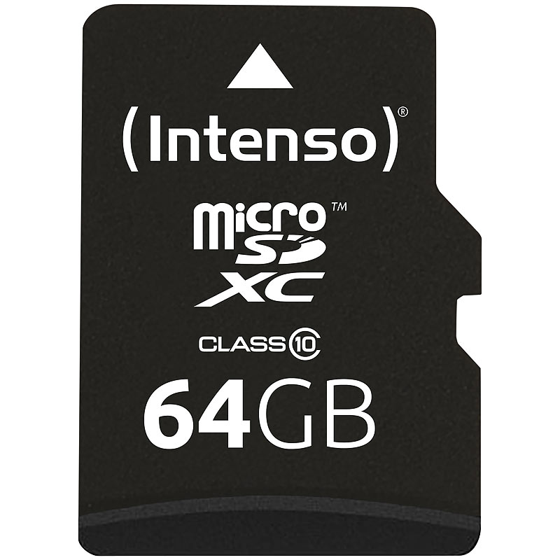 microSDXC-Speicherkarte 64 GB Class 10 inkl. SDXC-Adapter