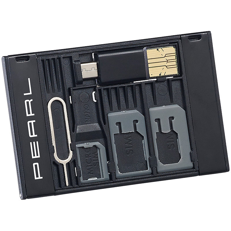 SIM-Karten-Organizer mit microSD-Card-Reader für USB OTG