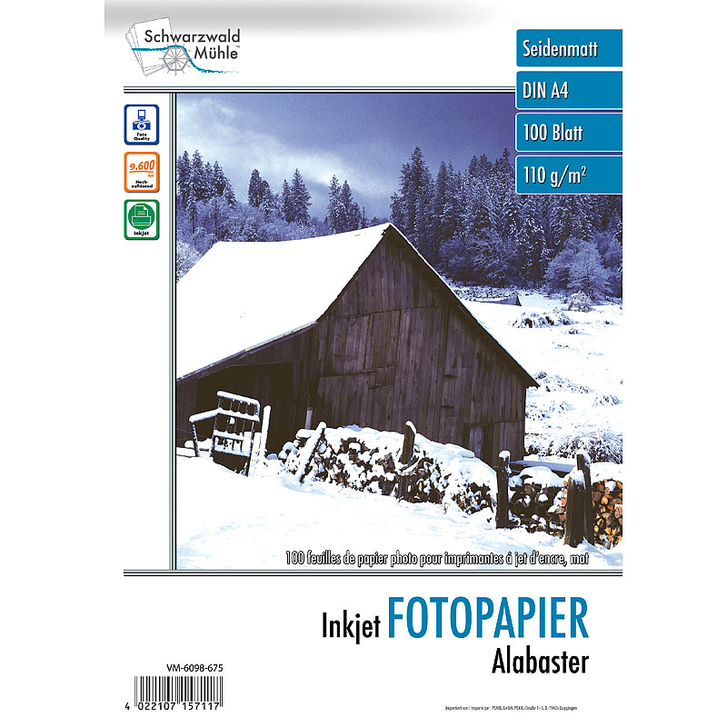 100 Bl. Fotopapier 