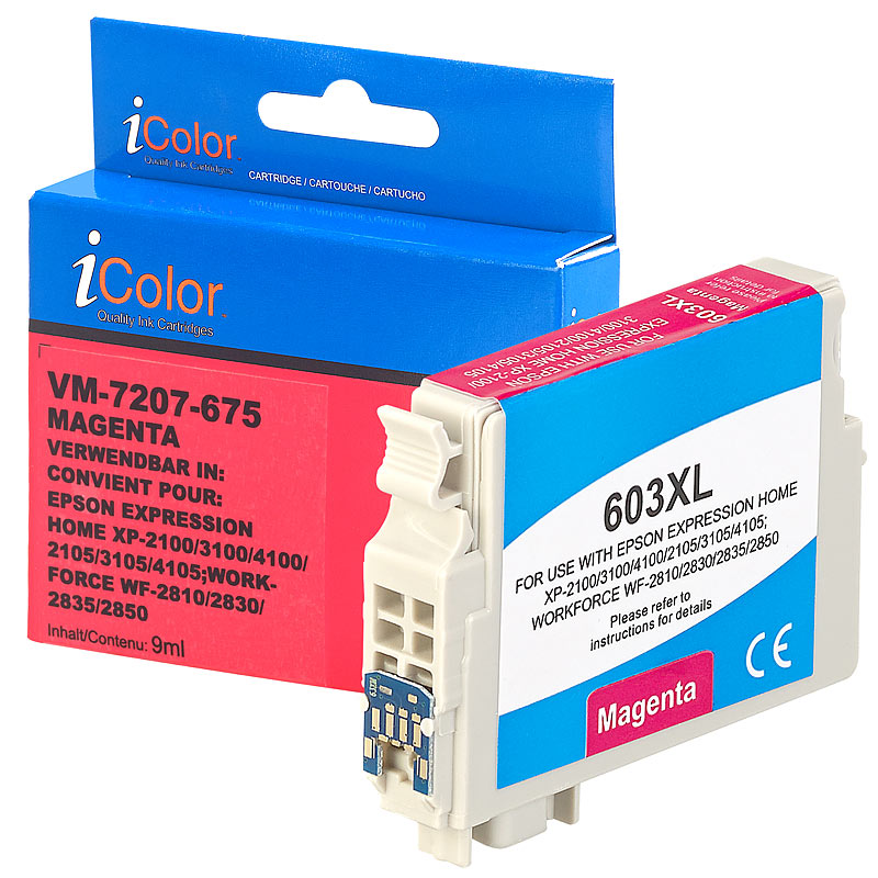 Tintenpatrone für Epson-Drucker (ersetzt C13T03A34010 / 603XL) magenta