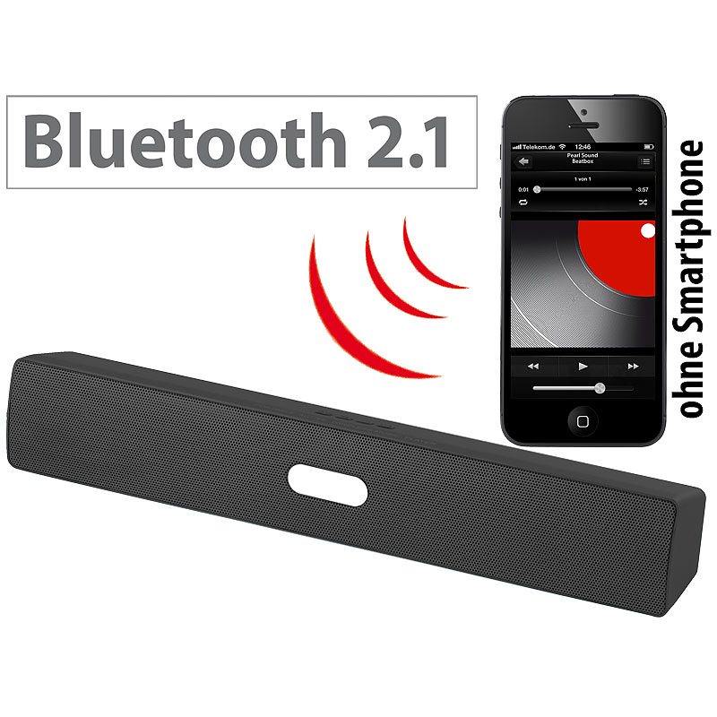 Portabler Lautsprecher mit Bluetooth, MP3-Player und FM-Radio, 15 Watt