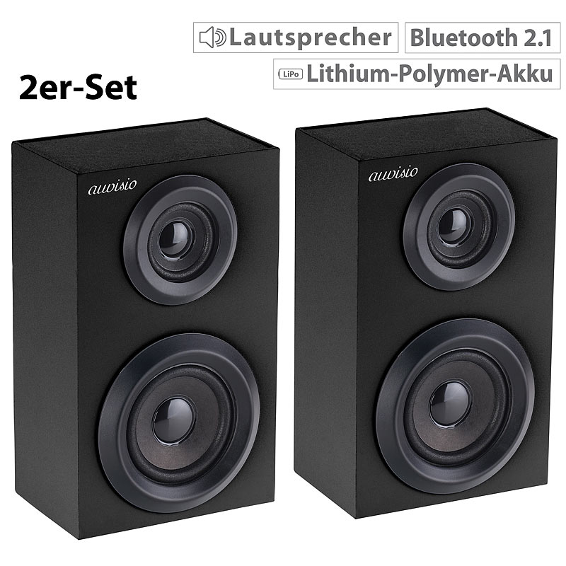 1 Paar TWS Stereo-Regal-Lautsprecher, Bluetooth, Holzgehäuse, 2x10Watt