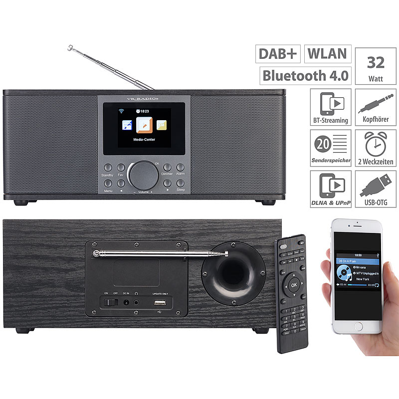 VRRadio mit DAB+, FM, Bluetooth