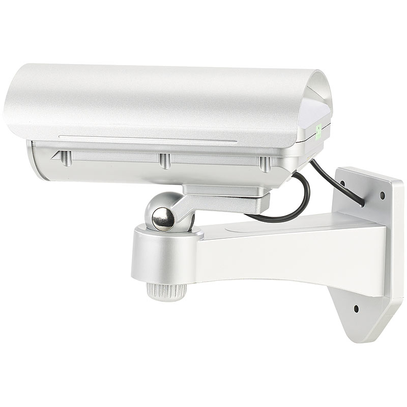 VisorTech Überwachungskamera-Attrappe, Bewegungsmelder, Alarm