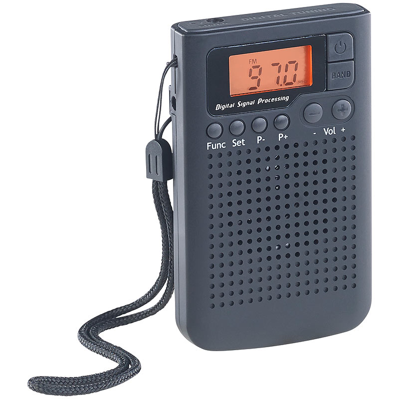 MW Radio UKW/MWTaschenradio mit LCDDisplay, Wecker