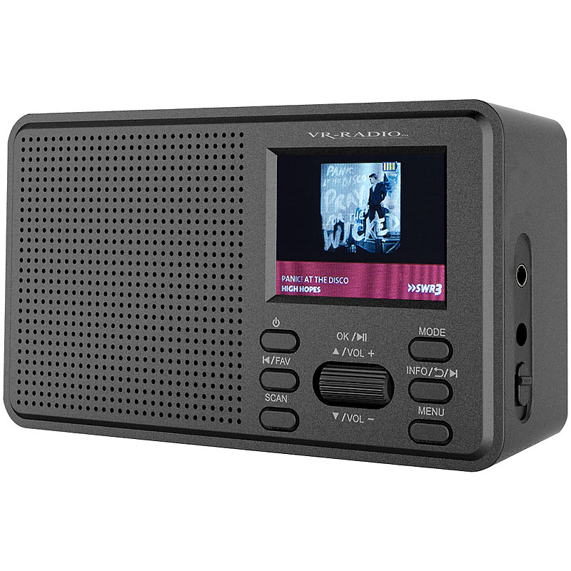 VRRadio Mobiles Digitalradio mit DAB+ und UKW, LCD