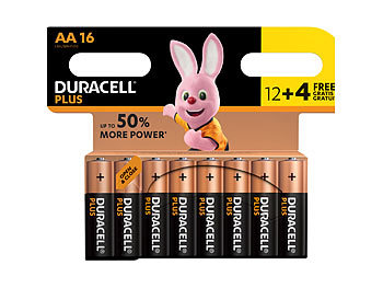 Batterien AA Plus Power Vorteils-Set 12 + 4 Stück gratis Batterien AA Plus Power Vorteils-Set 12 + 4 Stück gratis