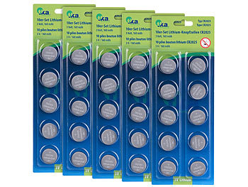 5x 5er-Paket Lithium-Knopfzellen CR2025, 3 Volt 5x 5er-Paket Lithium-Knopfzellen CR2025, 3 Volt