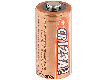 Foto-Lithium-Batterie Typ CR123A, 3 V, für Kleinbild- und SLR-Kameras Foto-Lithium-Batterie Typ CR123A, 3 V, für Kleinbild- und SLR-Kameras