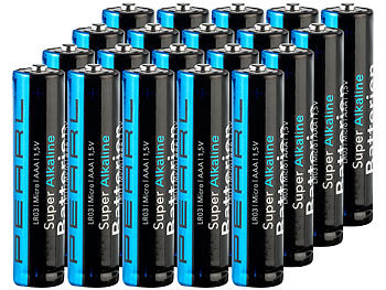 Super-Alkaline-Batterien Typ AAA / Micro, 1,5 Volt, 20 Stück Super-Alkaline-Batterien Typ AAA / Micro, 1,5 Volt, 20 Stück