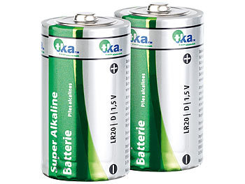 Super Alkaline Batterien Mono 1,5V Typ D im 2er-Pack Super Alkaline Batterien Mono 1,5V Typ D im 2er-Pack