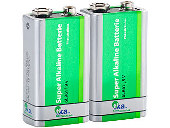 Superlife 9V-Block Alkaline-Batterie, 2er Set Superlife 9V-Block Alkaline-Batterie, 2er Set