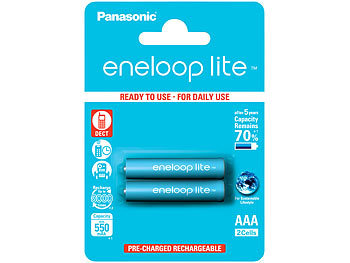 eneloop lite NiMH-Akkus AAA / Micro, 1,2 Volt, 550 mAh, 2er-Pack eneloop lite NiMH-Akkus AAA / Micro, 1,2 Volt, 550 mAh, 2er-Pack