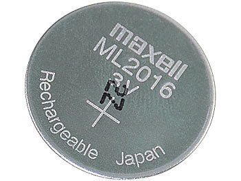 ML2016 wiederaufladbare Li-Ion-Knopfzelle, 3 V, 25 mAh ML2016 wiederaufladbare Li-Ion-Knopfzelle, 3 V, 25 mAh