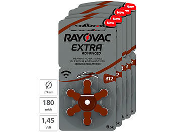 Hörgeräte-Batterien 312 Extra Advanced 1,45V 180 mAh, 5x 6er Sparpack Hörgeräte-Batterien 312 Extra Advanced 1,45V 180 mAh, 5x 6er Sparpack