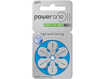6er-Pack Hörgeräte-Batterien p675 (blau), 1,45 Volt, 650 mAh 6er-Pack Hörgeräte-Batterien p675 (blau), 1,45 Volt, 650 mAh
