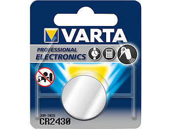Lithium-Knopfzelle Typ CR2430, 3 Volt, 300 mAh Lithium-Knopfzelle Typ CR2430, 3 Volt, 300 mAh