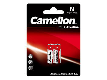 2er-Set Alkaline-Plus-Batterien Typ Lady / LR1 / N, 750 mAh, 1,5 Volt 2er-Set Alkaline-Plus-Batterien Typ Lady / LR1 / N, 750 mAh, 1,5 Volt
