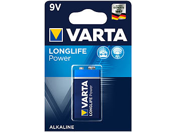 Longlife Power Alkaline-Batterie, Typ 9V / E-Block / 6LR3146, 9 Volt Longlife Power Alkaline-Batterie, Typ 9V / E-Block / 6LR3146, 9 Volt