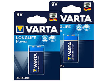 Longlife Power Batterie, Typ 9V/E-Block / 6LR3146, 9 Volt 2er-Set Longlife Power Batterie, Typ 9V/E-Block / 6LR3146, 9 Volt 2er-Set