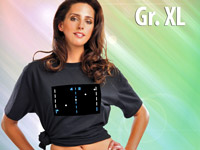 infactory Retro Pong LED-T-Shirt Gr. XL