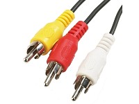 auvisio Composite-Video-Kabel 3x ... 3x Cinch-Stecker, 5 m